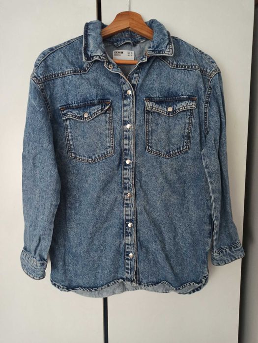 Jeansowa koszula Bershka r. XS oversize