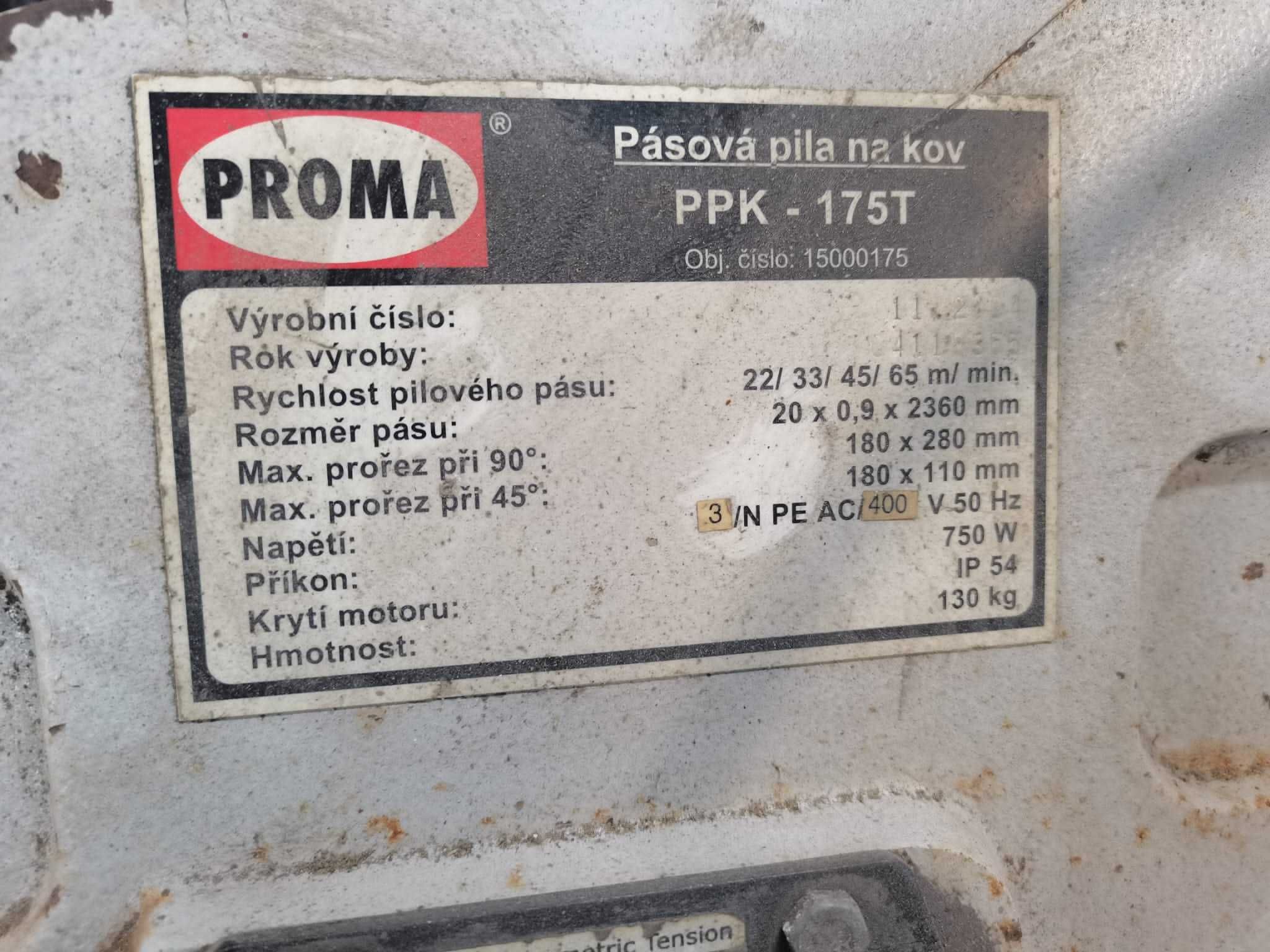 Piła taśmowa do metalu PPK-175 PROMA