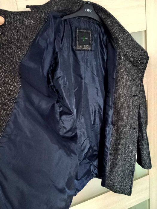 Коричнева курточка жакет твід 50% вовна розмір L об'єм грудей 107-114