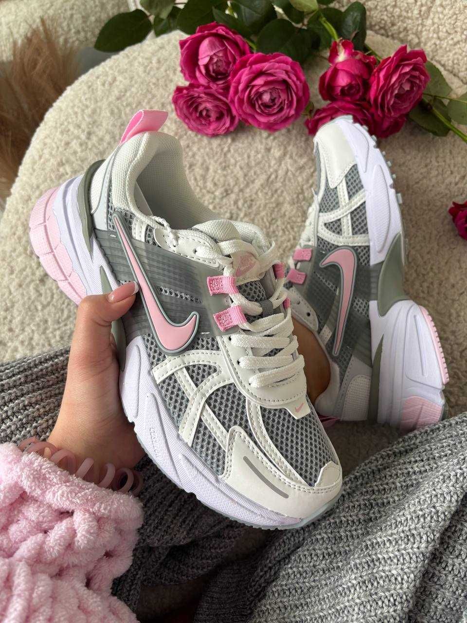 ‼️ Кросівки Nike V2K Runtekk White Grey Pink