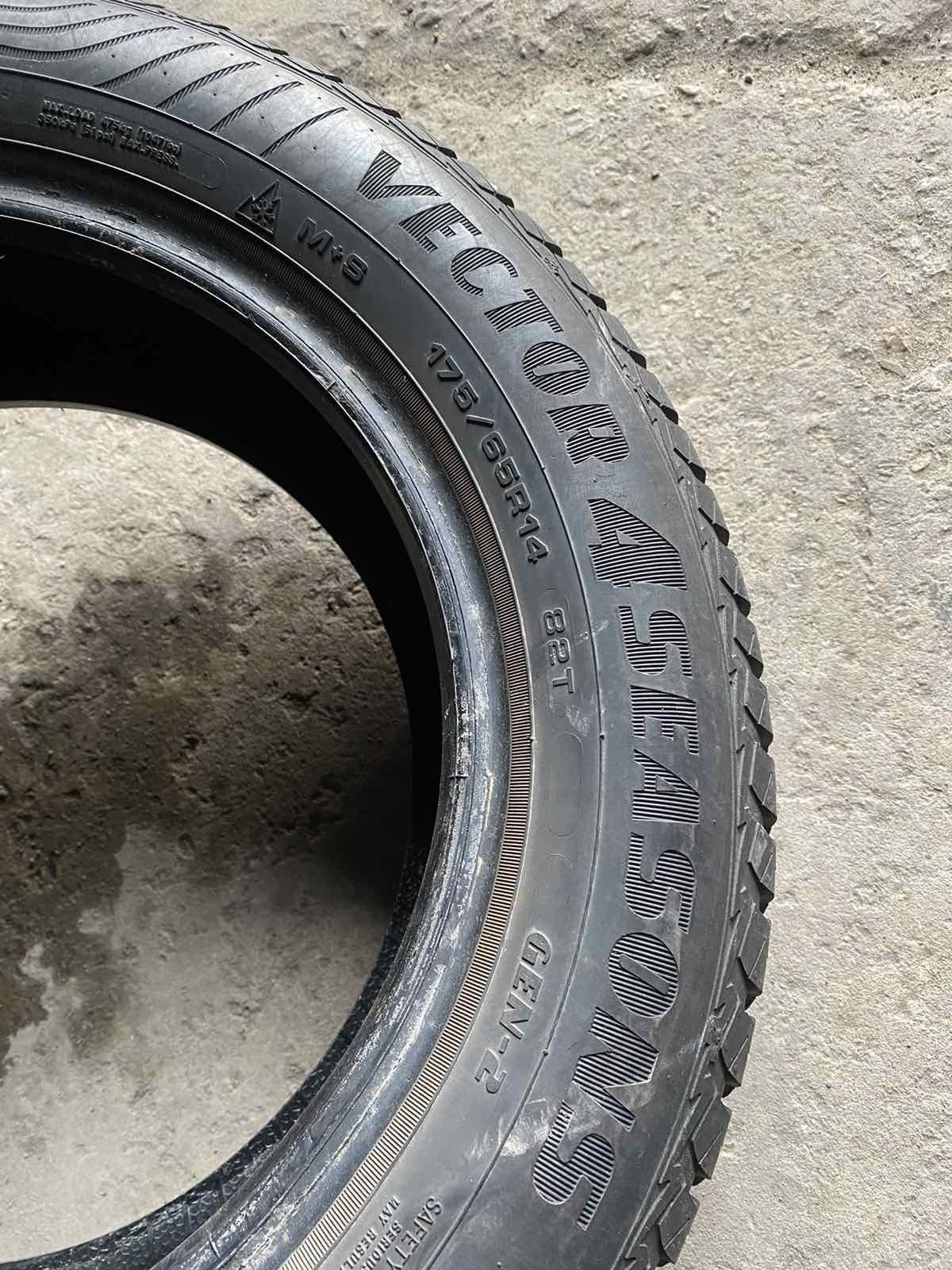 175.65.14 GoodYear 2шт БУ склад шины резина из Европы всесезон 65 R14