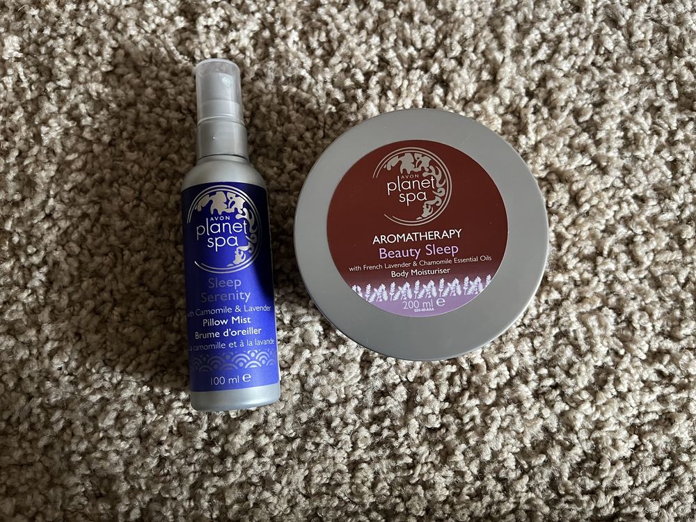 Avon Deep Sleep Aromatherapy mgiełka do pościeli balsam do ciała