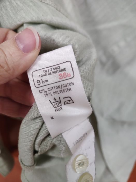 Wygodna zielonkawa koszula damska vintage retro lata 90 elegancka bluz