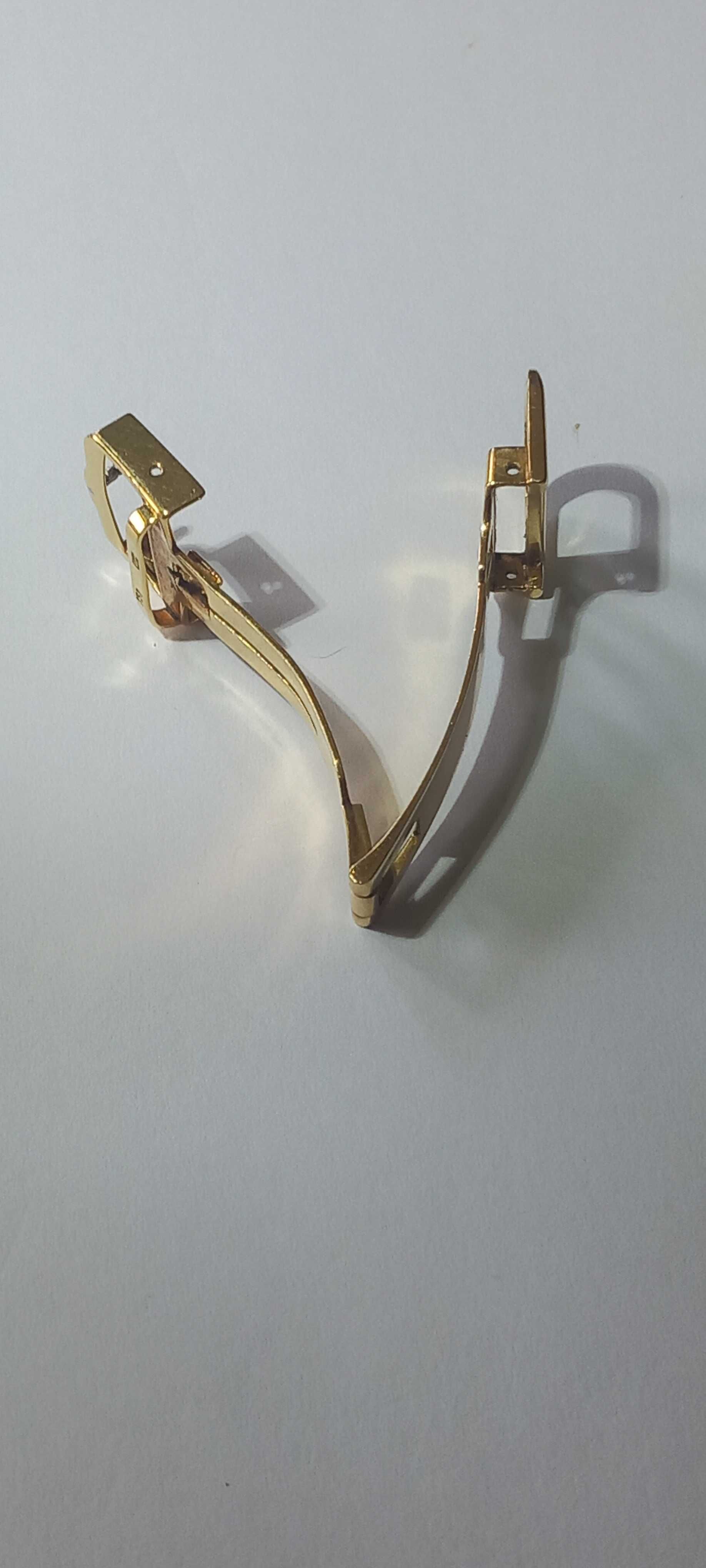 Fecho de fivela de implantação autêntico de 18K 750 GOLD MASSIV 14MM