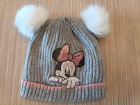 Gorro Minnie com pompons e forro quentinho (3-8 anos)