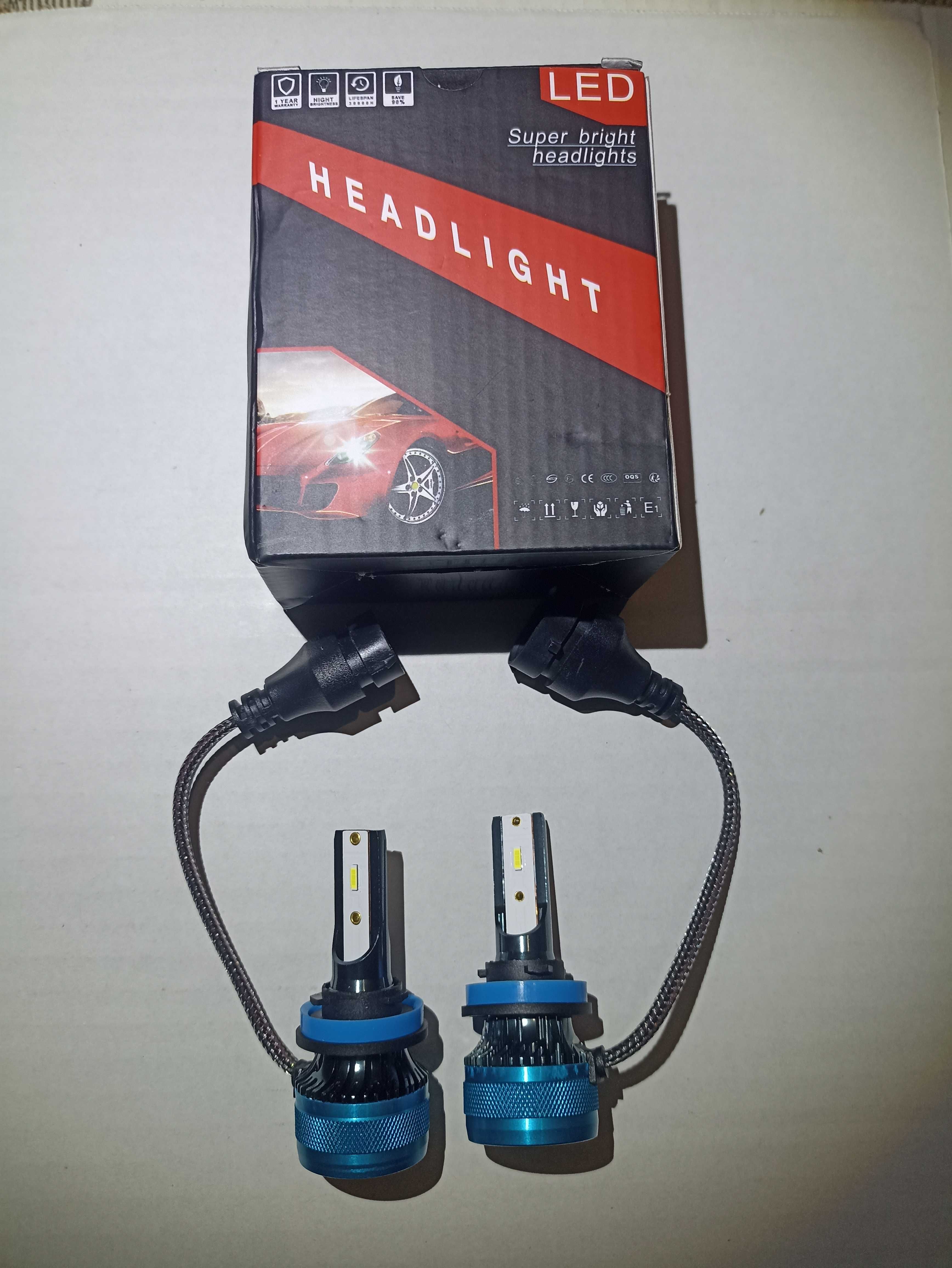 Светодиодные LED лампы H8,Н9,H11 свет ближний/дальний/противотуманки