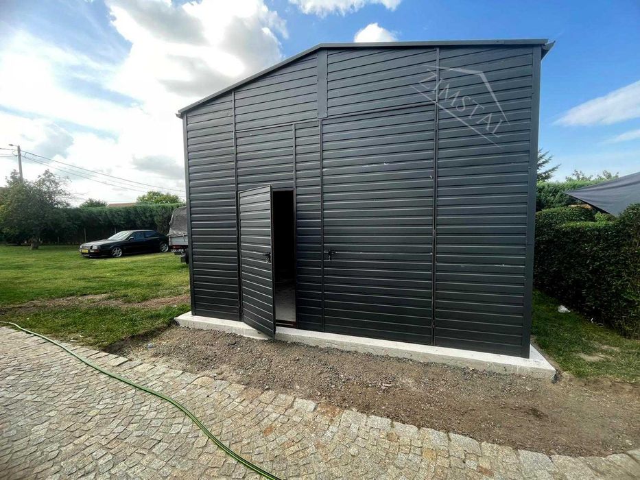 Garaże Dowolny Wymiar Garaż blaszany Blaszane 3x5 4x5 4x6 6x5 6x6 7x6