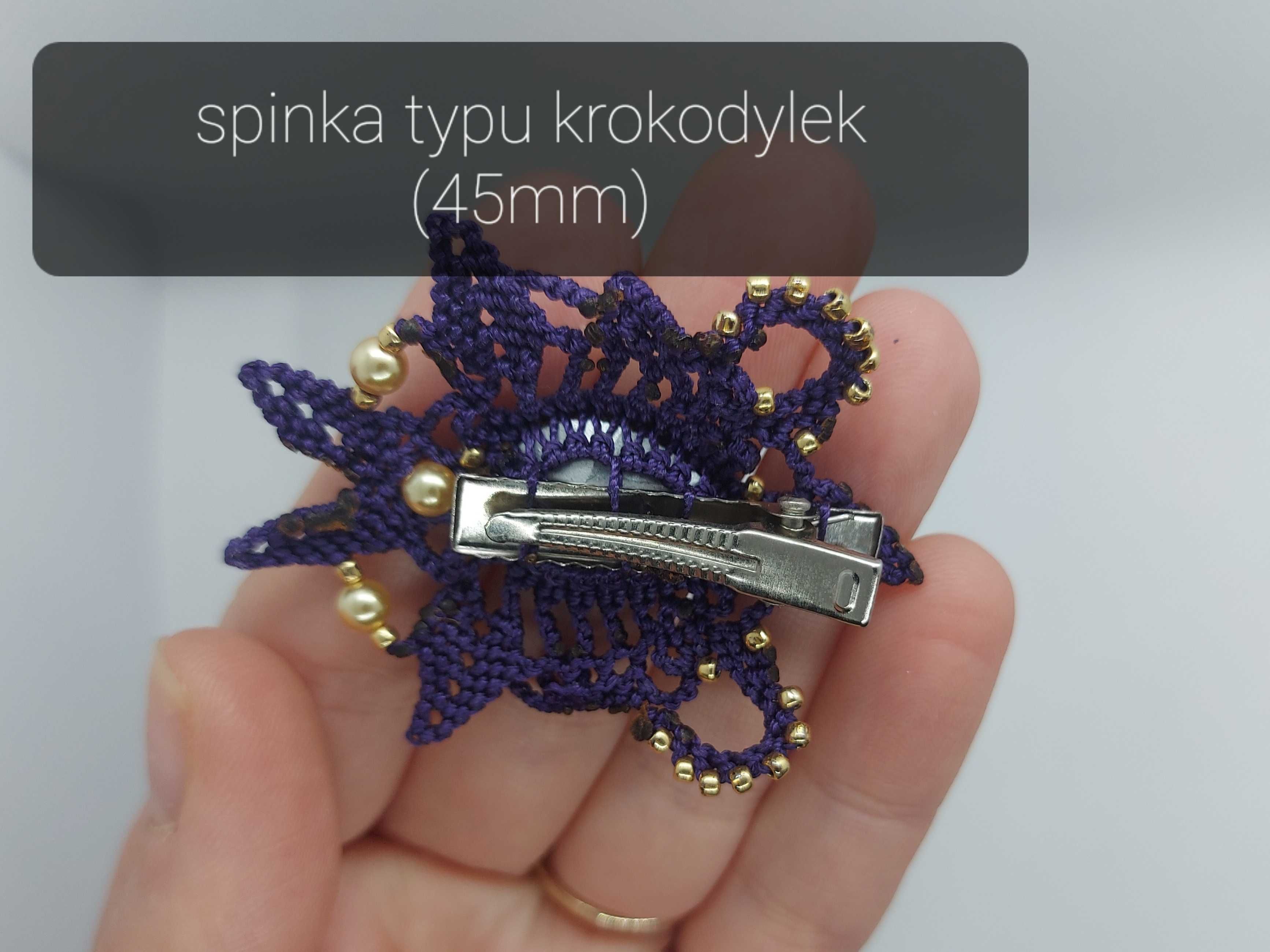 Spinka (KROKODYLEK Mały) Kryształek / makrama