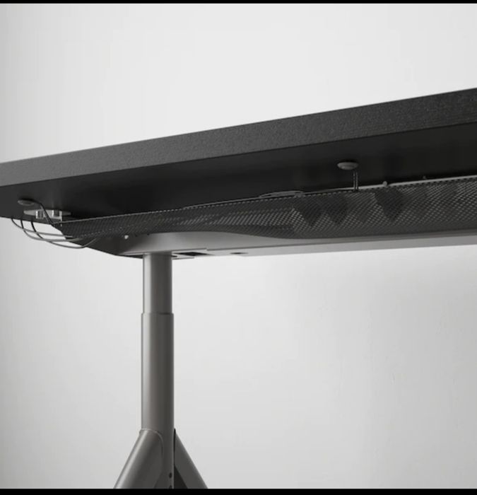 Biurko IDÅSEN od IKEA, czarny/ciemnoszary, 160x80 cm