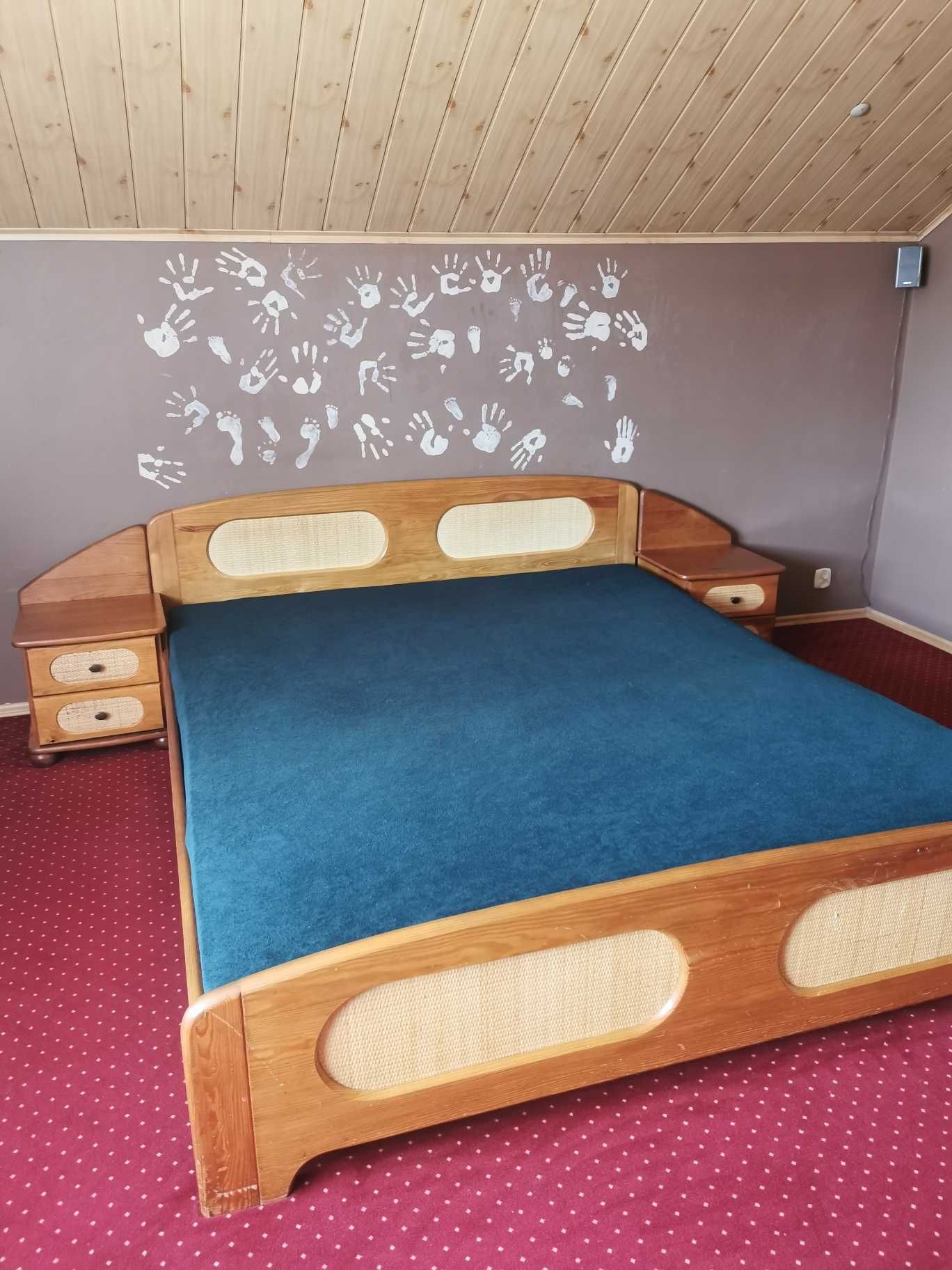 Meble Sosnowe z rattanem (8 elementów)
