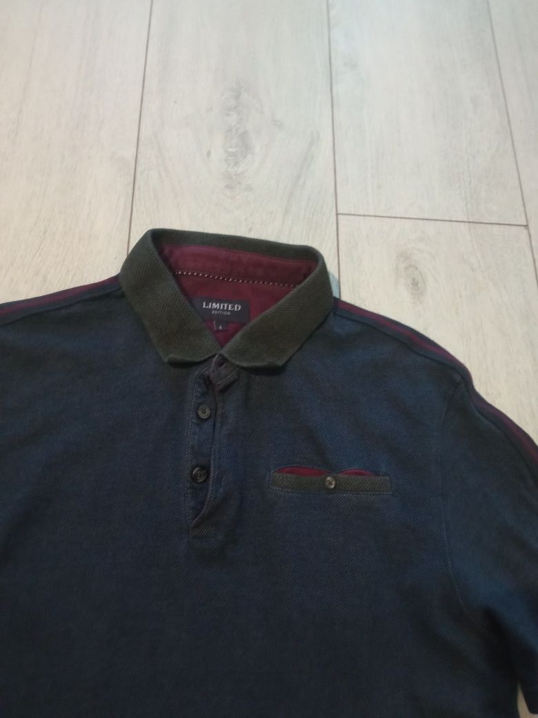 Koszulka męska polo Marks& Spencer L granatowa