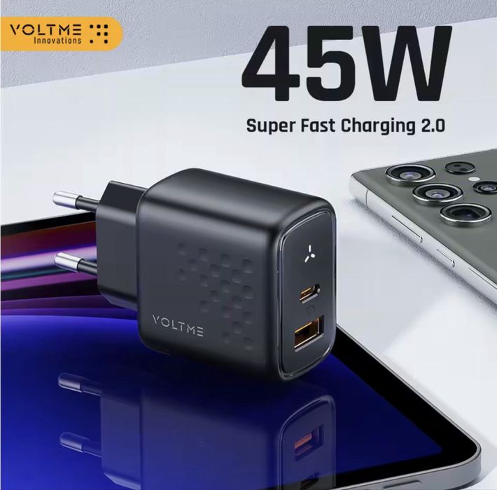 Швидка зарядка Voltme Revo 45W + кабель type-c