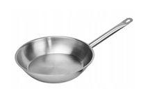 Patelnia STALOWA Gastronomiczna ze NIERDZEWNA 24 cm Indukcja Gaz 8020