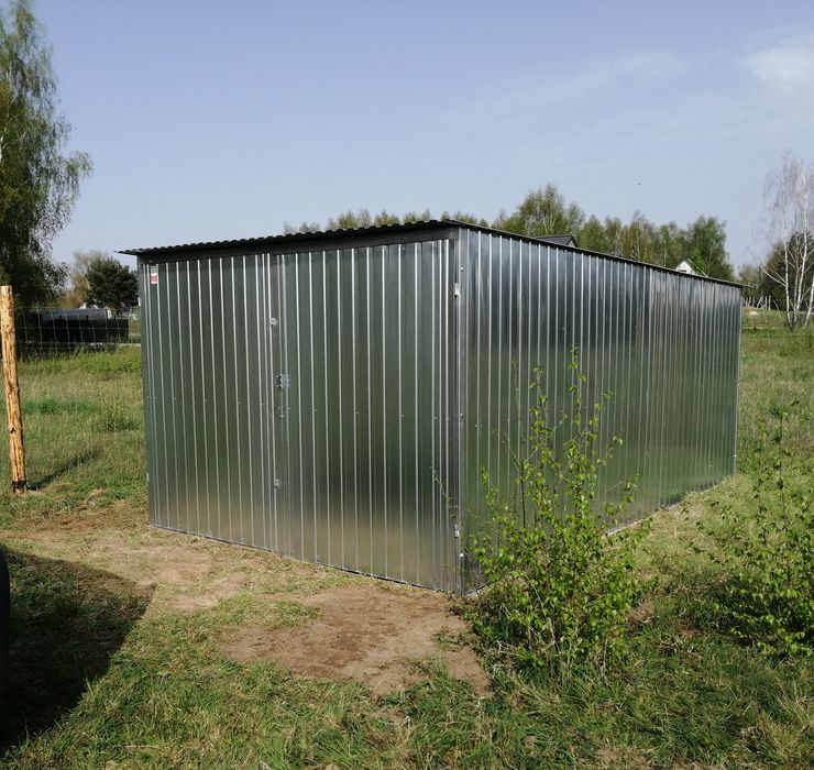 Garaż blaszany ocynkowany 3×5m