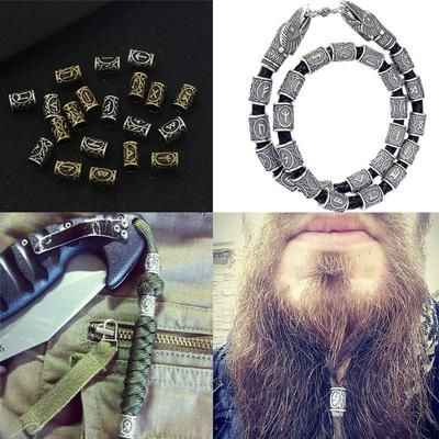 Бусины металлические "Руны Викингов"