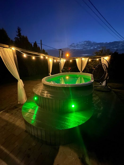 Basen ogrodowy komplet filtr transport LED jacuzzi balia oczko wodne