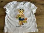 Koszulka bluzka t-shirt bialy z misiem Ralph Lauren 62 dla dziecka