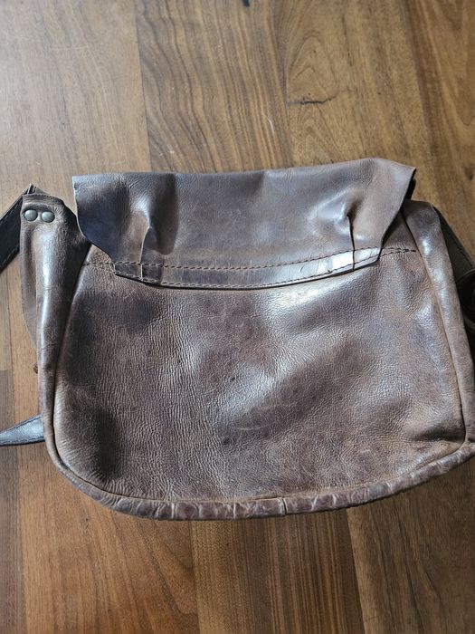 Skórzana torba listonoszka - duża