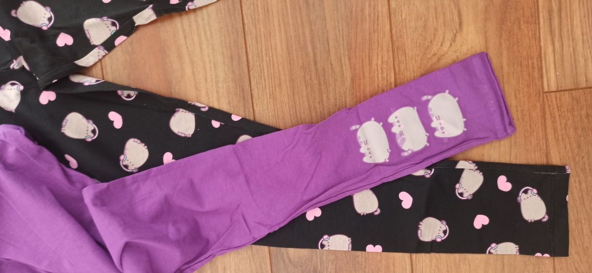 Nowe 2 pary legginsów 146/152 pusheen