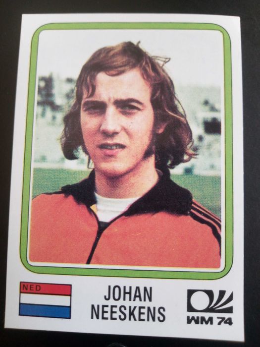 Cromo Panini World Cup Story de Johan Neeskens no Mundial 74