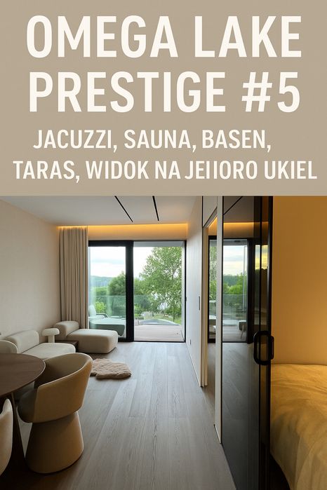 Luksusowy apartament nad jeziorem UKIEL - Jacuzzi/Sauna/Basen/Garaż