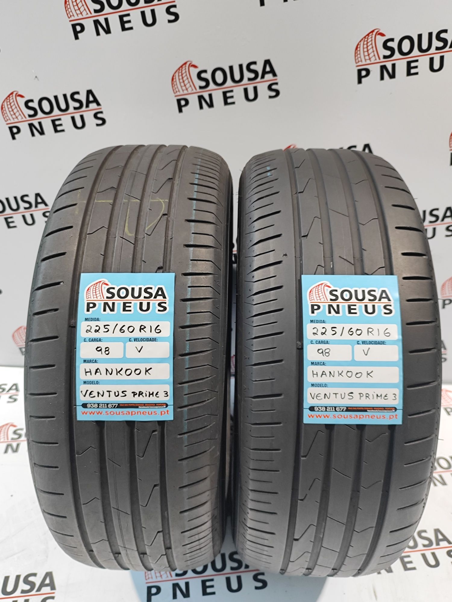 2 pneus semi novos 225-60R16 Hankook - Oferta dos Portes