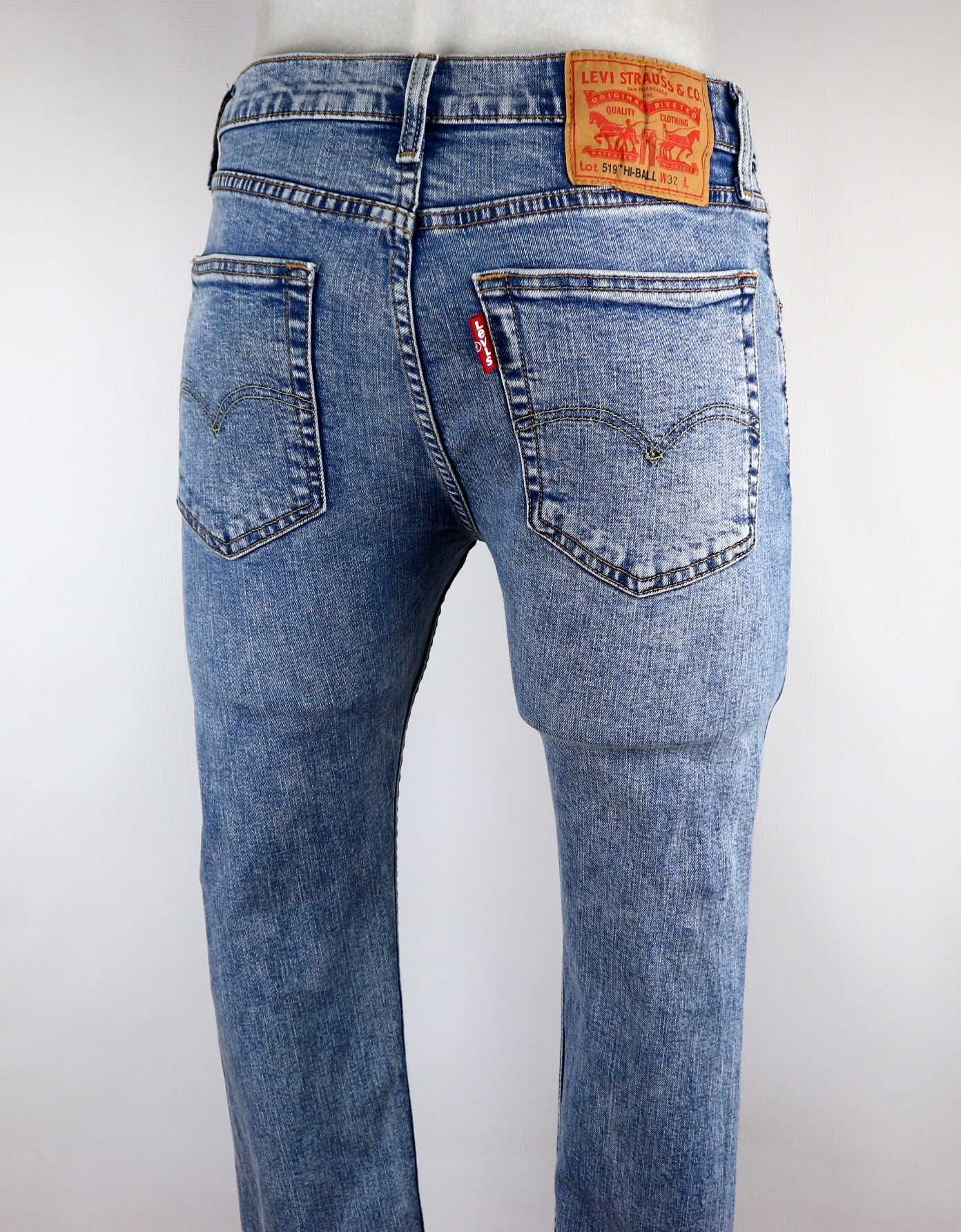 Levis 519 Skinny Hi-Ball spodnie jeansy W32