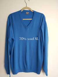 Sweter męski XL wełna 70%