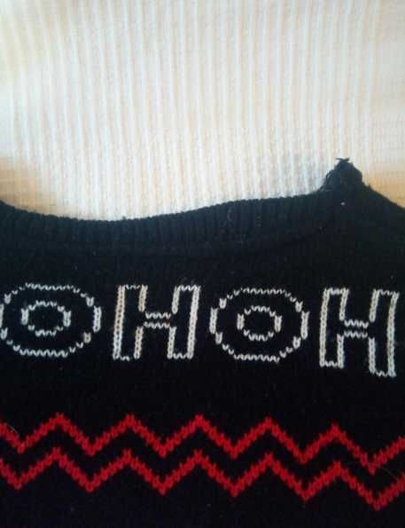 Świąteczny sweter z Mikołajem, r 158/164
