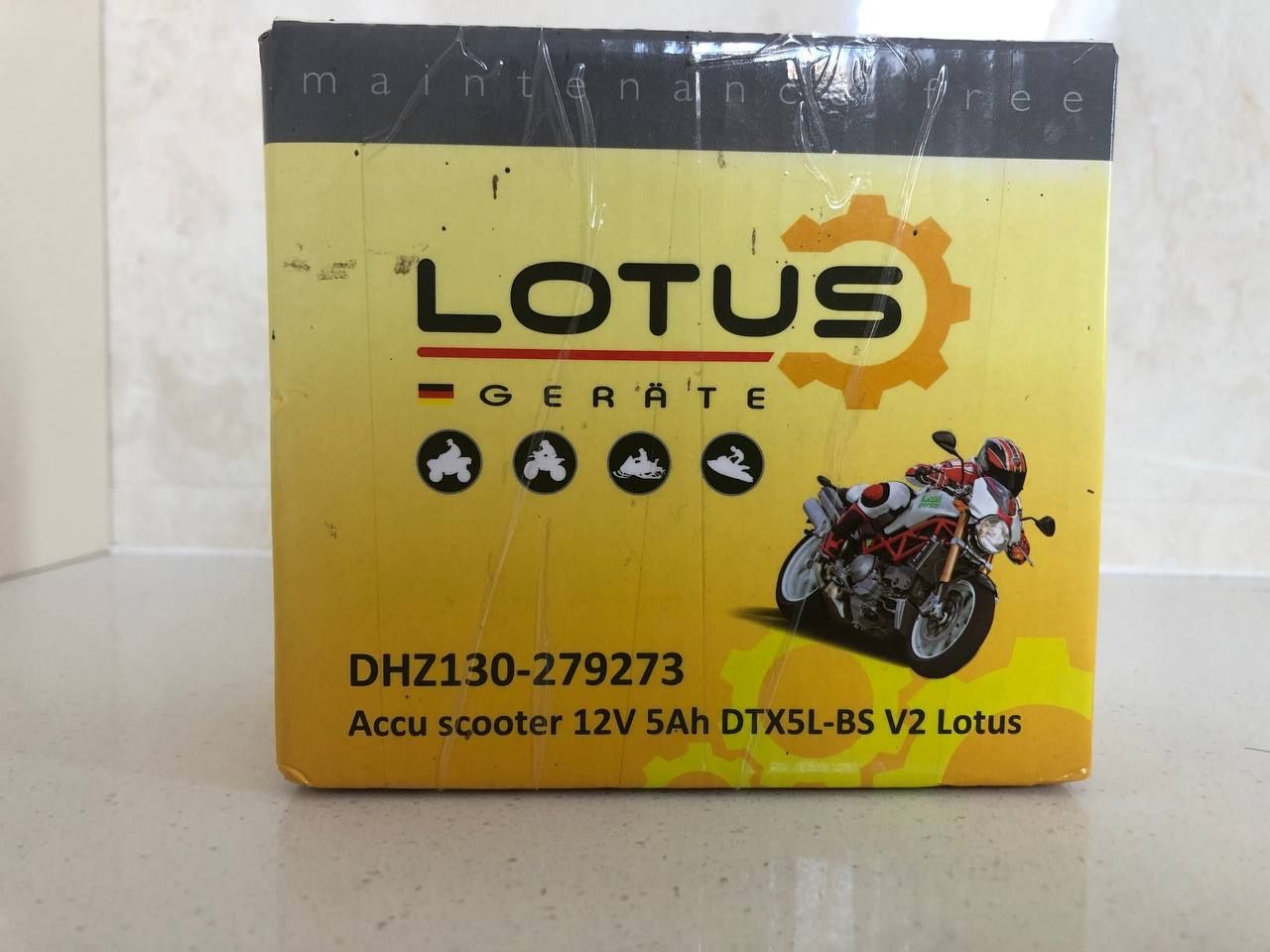 LOTUS GERATE Accu scooter 12V 5Ah DTX5L-BS V2