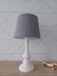 Lampa stołowa  biało szara