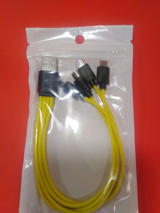 Зарядний кабель USB F / micro USB 4 in 1 (одразу 4 зарядки)