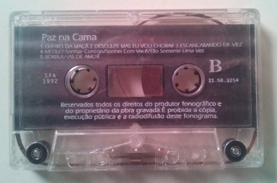 Cassete de Audio - K7 - Paz na Cama - Jorge Luís