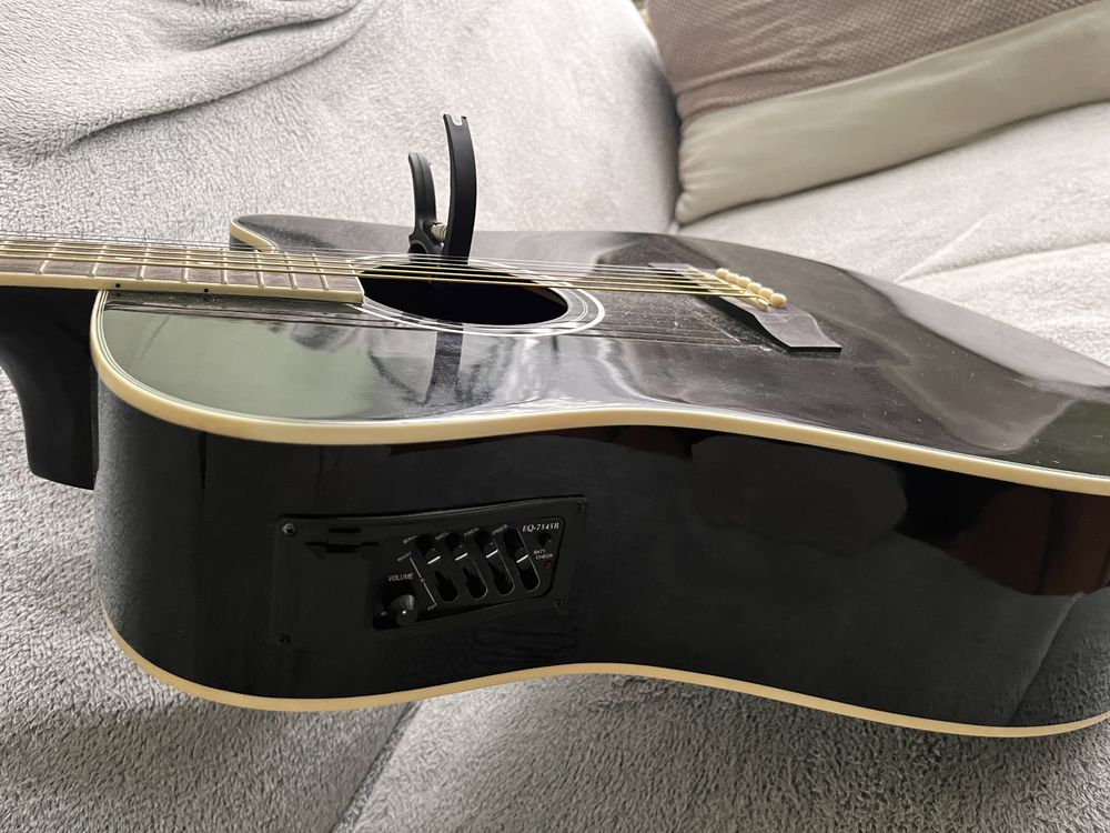 Gitara Harley Benton D-120CE BK – jak nowa, z pudełkiem