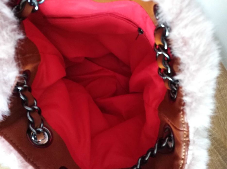 Mala rosa pêlo ótimo estado