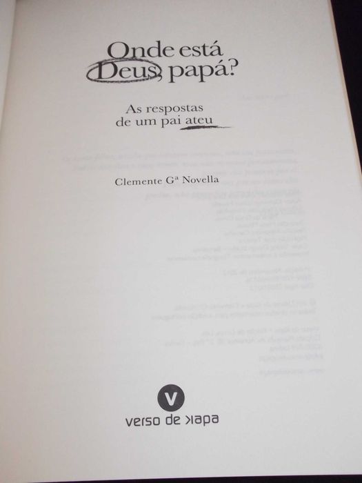 Livro Onde está Deus, Papá? As resposta de um pai ateu Clemente