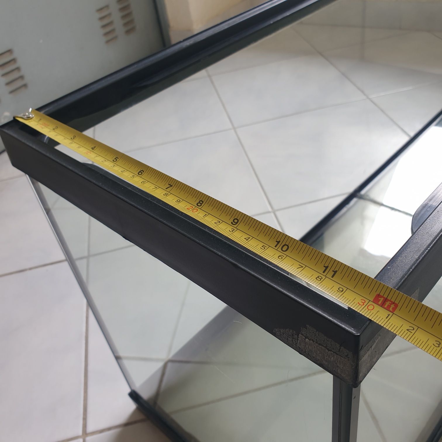 Aquário utilizado para terrário 100x30x40