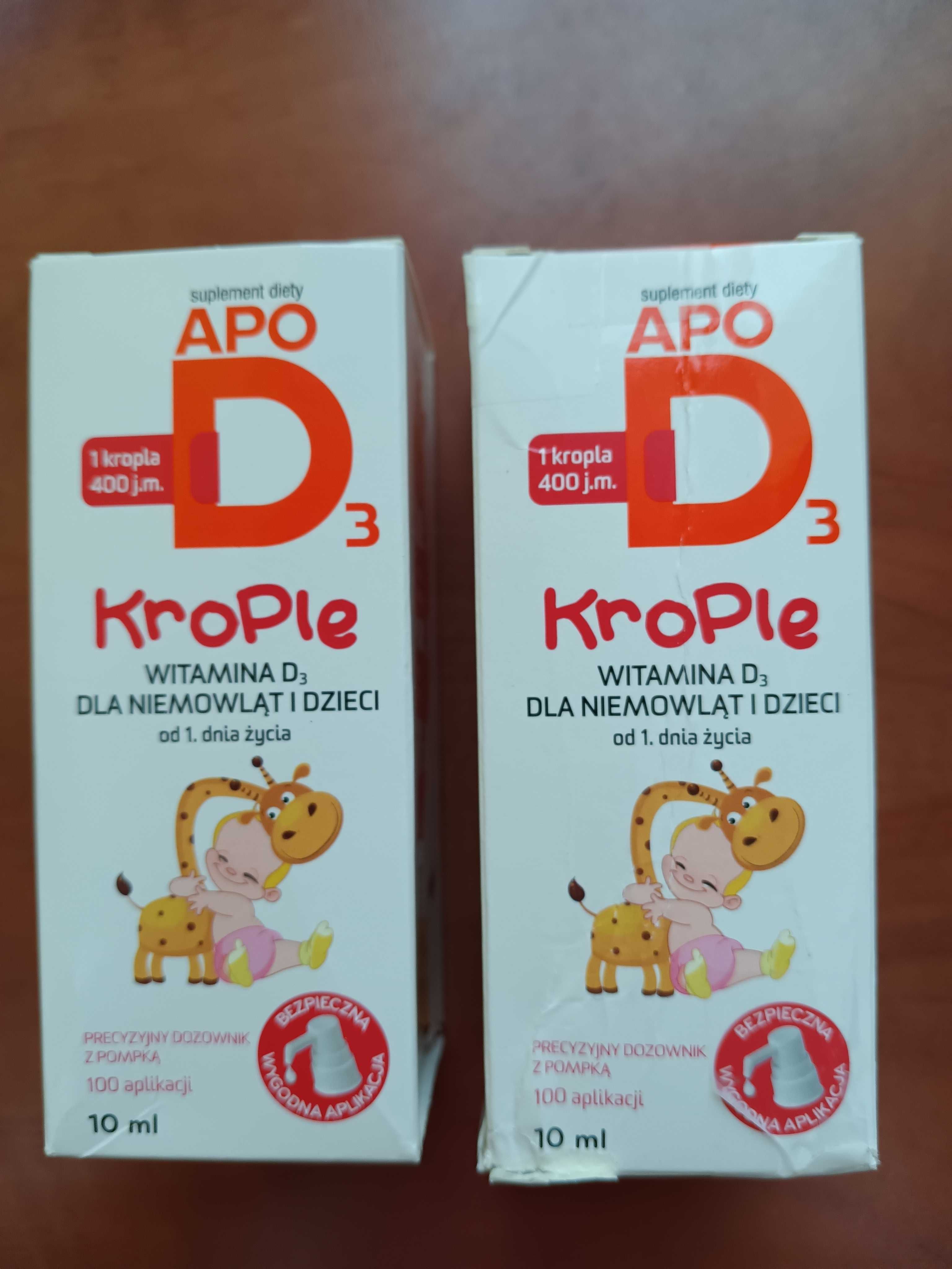 ApoD3 witamina D3 w kroplach dla niemowląt i dzieci zestaw 2 sztuki