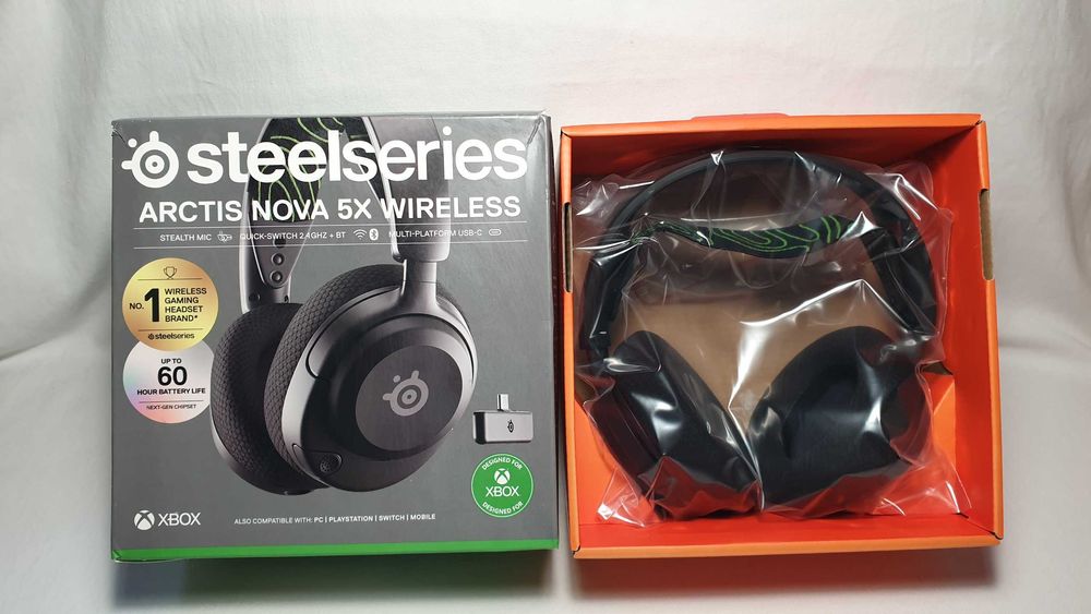 Słuchawki bezprzewodowe SteelSeries Arctis Nova 5X BLACK jak NOWE.
