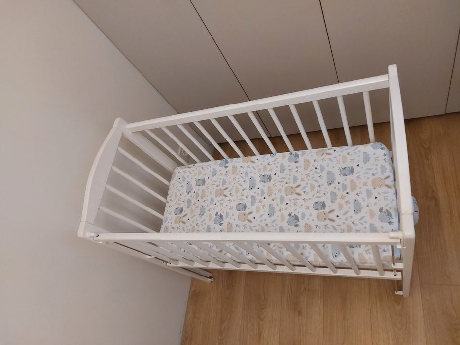 Łóżeczko dziecięce dostawka 40x90+materac Rucken