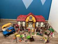 Stadnina koni duża Playmobile Country z wybiegiem dla koni samochód