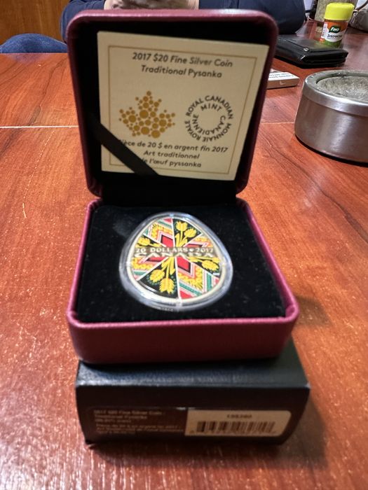 Монета Канадська Писанка 2017 20$ срібло