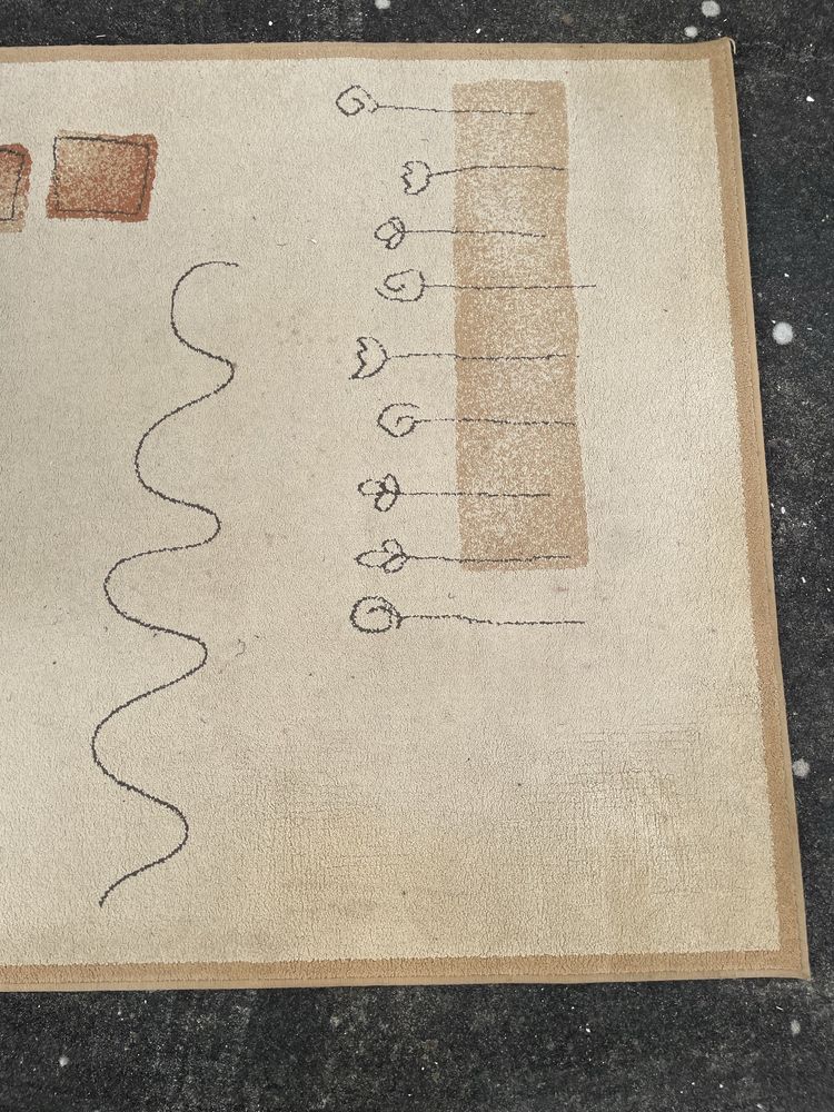 Tapete moderno 160x230 cm – Bege com padrão artístico