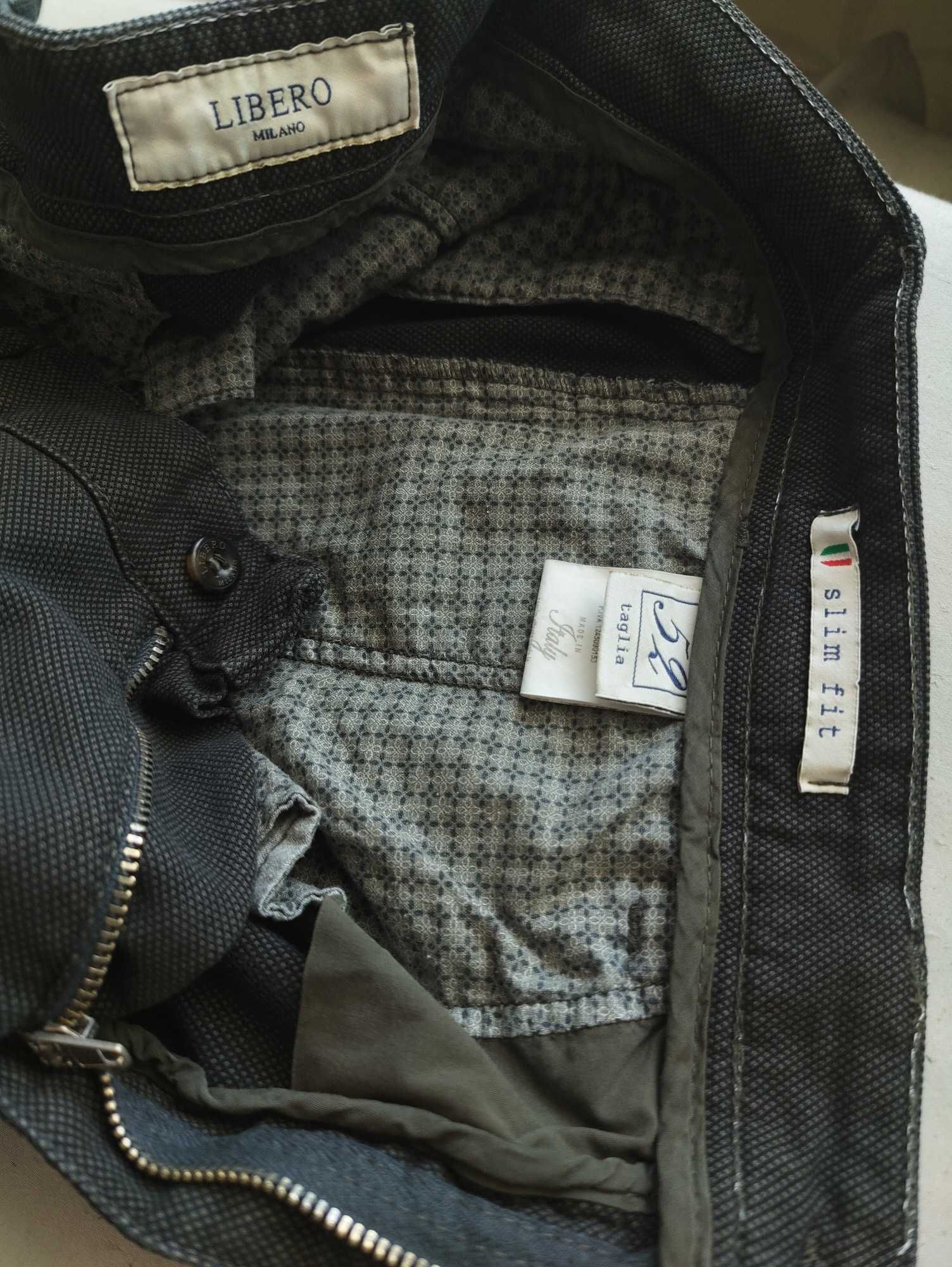 Джинсы (chino Libero Milano Italy w34 stretch dark green grey.