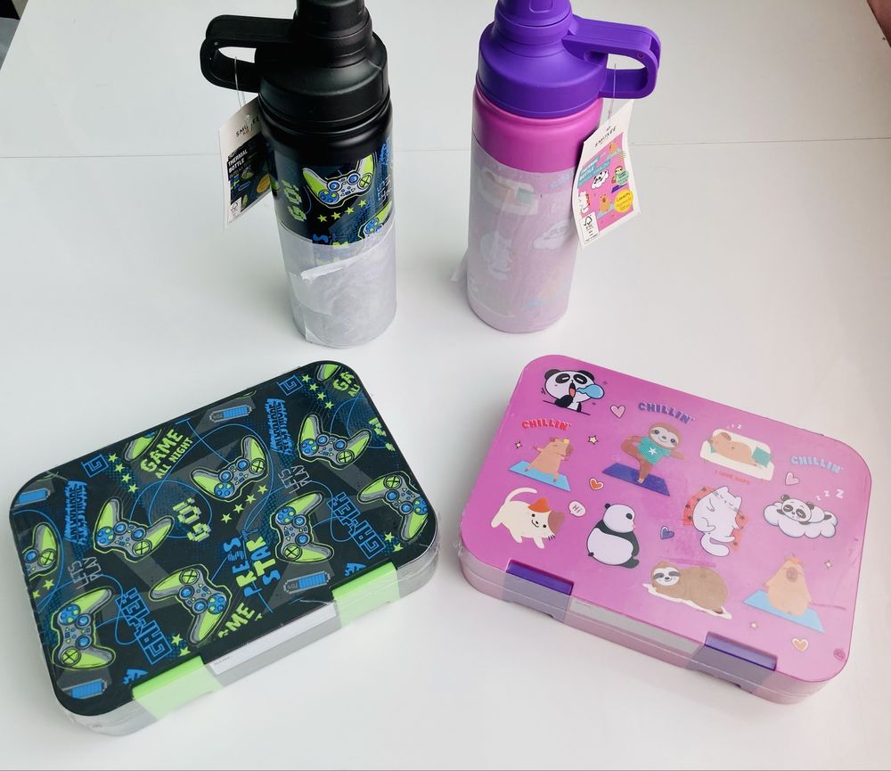 Zestaw lunchbox chłopiec i dziewczynka