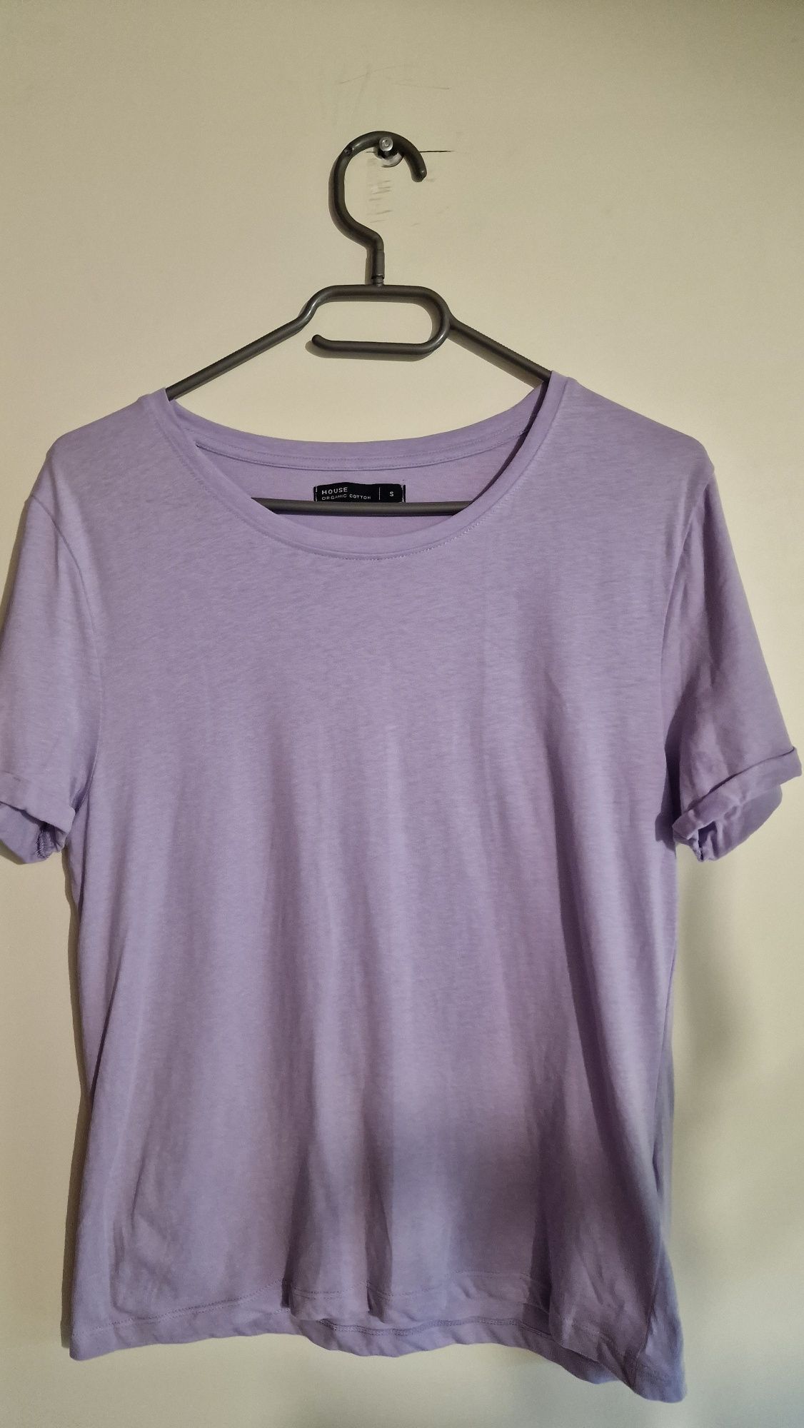 T-shirt koszulka damska House bawełna organiczna 36 S pastelowa