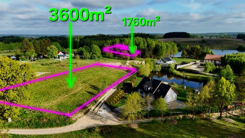 Działka nad jeziorem pod zabudowę/dom
