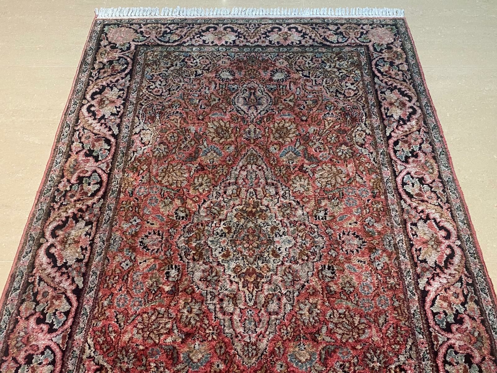 Jedwabny Ghoum 161 # 91 Perski dywan ręcznie tkany z jedwabiu
