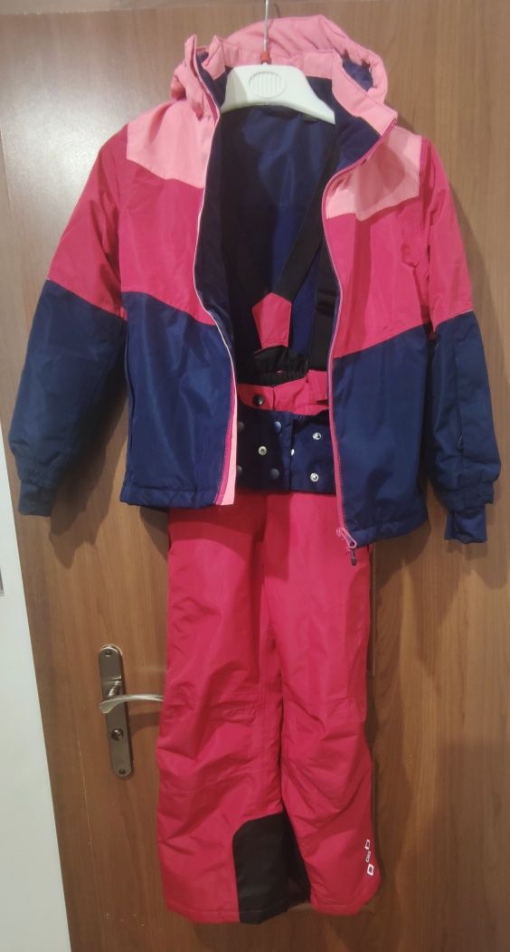 Komplet narciarski, spodnie i kurtka dla dziewczynki rozm. 122/128