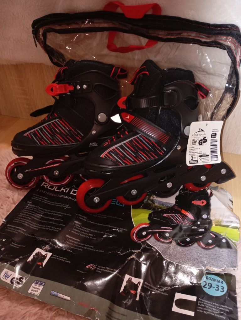 Rolki dla dzieci Active Touch z system Thermo-Vent regulowane 29-33